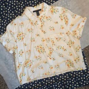 Flowery button down shirt